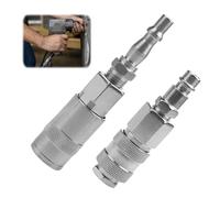 SMCEHEYA Adaptador de conexión de línea de aire, 4 acoplamientos de conector BSP de 1/4 pulgadas, accesorios hembra y macho, adaptadores de conversión Euro y PCL para compresor