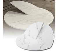 SMCMGECEUZ 120 130 150 170 180cm Tablero De Mesa Redonda Plegable De Madera, Extensión Temporal De Mesa De Comedo Sin Patas para Restaurante(Stone Pattern,140cm/55in)
