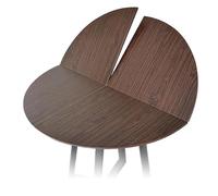 SMCMGECEUZ 120 130 150 180cm 4 Puntos Tablero De Mesa Redondo Plegable, Extensor De Mesa Portátil De Madera Sin Patas Solo Tablero Que Ahorra Espacio(Walnut,140cm/55in)