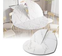 SMCMGECEUZ 120-180cm Extensor Temporal Tablero De Mesa Plegable, Solo Tablero Plegable Redondo Grande Que Ahorra Espacio para Banquetes Fiestas(Stone Pattern,130cm/51in)