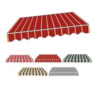 SMCMGECEUZ 2m 2.5m 3.0m 3.5m Techo De Repuesto para Toldo Retráctil Telas para Toldos para Puerta Ventana Tela De Repuesto para Toldo De Tiendas Patio(Red Yellow,19.6x5ft/6x1.5m)