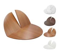 SMCMGECEUZ 4-Plegable Redondo Tablero De Madera 120 140 150 160 180cm Extensor De Mesa Redonda Plegable Sin Patas para Banquetes Y Fiestas(Yellow Teak,170cm/67in)