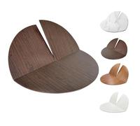 SMCMGECEUZ 4-Plegable Redondo Tablero De Madera 120 140 150 160 180cm Extensor De Mesa Redonda Plegable Sin Patas para Banquetes Y Fiestas(Walnut,170cm/67in)