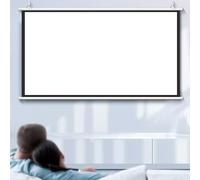 SMCMGECEUZ 40 50 60 Pulgadas Pantalla De Proyección Manual Pantalla del Proyector Colgante Tela Proyector Enrollable para Interior Y Exterior(60inch (4:3))