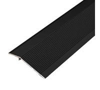 SMCMGECEUZ Aluminio Tira De Transición De Piso Perfil De Transición, Tira De Umbral Tapajuntas Suelo Tira De Transición para Suelo con Desnivel(Black,4in/10cm)