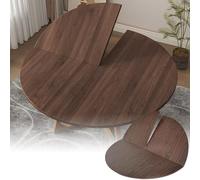 SMCMGECEUZ Espacio Superficie Portátil Sin Patas 120 140 150 180cm Mesa Redonda Plegable De 4 Puntos Tablero Plegable De Repuesto Fácil De Instalar(Walnut,120cm/47in)