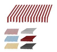SMCMGECEUZ Lona De Repuesto Retráctil para Toldo Techo De Repuesto para Toldo 200 250 300 350 400 500cm Tela De Repuesto para Toldo De Puerta Ventana(Red White,19.6x5ft/6x1.5m)