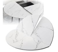 SMCMGECEUZ Mesa Plegable Redonda Grande Sin Patas 120 140 160 180cm Tablero De Mesa Redondo Plegable De Madera para Fiestas Banquetes(Stone Pattern,170cm/67in)