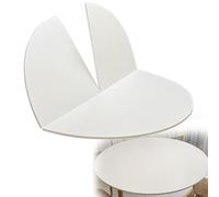 SMCMGECEUZ Mesa Redonda Plegable De 4 Puntos 120-180cm Tablero De Mesa Redondo Plegable De Madera Sin Patas para Catering Fiesta Banquete(White,180cm/71in)