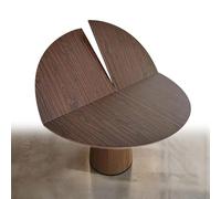 SMCMGECEUZ Tablero De Mesa Redondo Plegable De Madera 120 130 140 150 180cm Extensor De Mesa Portátil Sin Patas Que Ahorra Espacio para Reuniones Familiares(Walnut,140cm/55in)