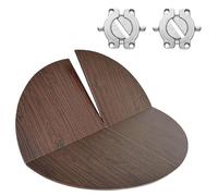 SMCMGECEUZ Tablero De Mesa Redondo Plegable De Madera 120 130 140 150 180cm Superficie De Mesa Plegable Sin Patas para Catering Banquetes(Walnut,180cm/71in)