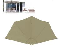 SMCMGECEUZ Toldo De Recambio De Sombrilla De Media 270cm 5 Varillas Cubierta De Repuesto para Paraguas Cubierta Semicircular para Sombrilla De Mesa Exterior(Taupe)