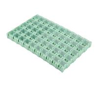 SMD Box - 50Pcs Componentes electrónicos Mini Estuche de Almacenamiento SMT SMD Container Box (Verde)