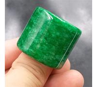 SMDSAZ Jade Verde Natural 2 2mm Anillo Jadeite Amuleto Moda China Charm Joyería a Mano Tallado Tallado Crafts Luck Gifts Mujeres Hombres