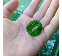 SMDSAZ Natural Jade Dry Blue Hollow Tallado Jade Anillo, Anillo de Jade, Anillo de Jade (Color : Inner diameter20mm)
