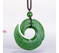 SMDSAZ Verde Jade dragón Jade Colgante runas de Moda Collar joyería Chino Tallado a Mano Mujeres Hombre Suerte Regalo