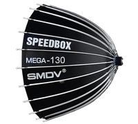 SMDV Speedbox Mega-130 Deep Softbox - Iluminación fotográfica Profesional con Resistencia al Calor, Montaje Bowens y 130 cm de diámetro