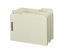 Smead 100% reciclado solapa Cierre Archivo Carpeta, 1/3-cut Tab, 1 "expansión, tamaño carta, gris/verde, 25 por caja (15003)