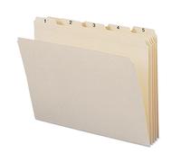 Smead 11769 Carpetas de archivos indexadas, corte 1/5, indexado 1-31, pestaña superior, carta, manila (juego de 31)