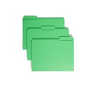 Smead 12134 - Lote de 100 pestañas de corte (1/3), color verde
