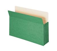 Smead 3 1/2" Expansion Colored File Pocket Legal Green De plástico Verde - Carpeta (De plástico, Verde, Legal, 375 mm, 241 mm, 25 pieza(s))