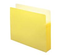 Smead Bolsillo para archivos, carpetas de archivos, pestaña de corte recto, expansión de 5-14 pulgadas, tamaño carta, amarillo, 10 por caja (73243)