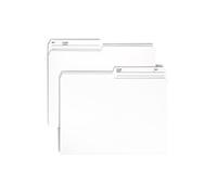 Smead Carpeta de archivos reversible, pestaña impresa de 1/2 corte, segunda posición, tamaño carta, marfil, 100 por caja (10348)