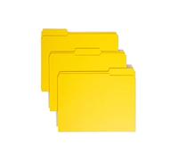 Smead Colored Folders Reinforced Tab Letter Yellow De plástico Amarillo - Carpeta (De plástico, Amarillo, Letter, 295,3 mm, 241 mm, 100 pieza(s))