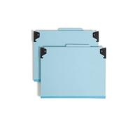 Smead FasTab Hanging Pressboard Clasificación Folder with SafeSHIELD Fasteners, 1 Divider, 2/5-Cut Built-in Tab, Letter Size, Blue, 10 per Box (65105)