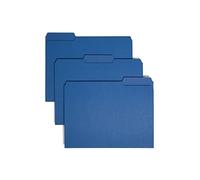 Smead File Folders 1/3 Cut Letter Navy (100) Plástico Azul archivo - archivos (Plástico, Azul, Carta, 295,3 mm, 233 mm)