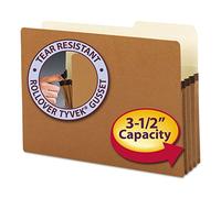 Smead File Pocket, 2/5-Cut Tab Right Position, Guide Height, 3-1/2" Expansión, Legal Size, Redrope, 25 per Box (74088)