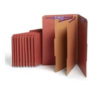 Smead - Folders,Legal,2 Partition,2" Expansion,Legal,Red, Sold as 1 Box, SMD19075