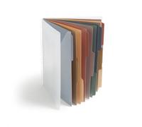 Smead Organizador de proyectos, suministros de oficina, 24 bolsillos, cubierta transparente con pestañas brillantes surtidas, organizador de archivos de polietileno resistente a desgarros, organizador