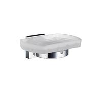 SMEDBO Holder with Glass Soap Dish, Polished Chrome RK342 Soporte para casa con jabón de Cristal, Esmerilado, Plata