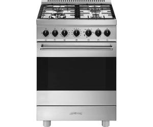 SMEG B61GMX2 COCINA A GAS 60CM 4 FUEGOS HORNO ELÉCTRICO 70L ACERO INOX CE A