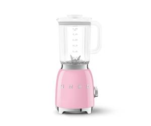 Smeg, Blender BLF03PKEU 1,5 L, 4 velocidades, 4 funciones Smoothie, Pulse, Hielo Picado y Autolimpiador, Bloque de Motor y Tapón Dosificador, Base Antideslizante, Range Cordón Integrado, 800 W, Rosa