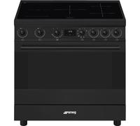SMEG C9IMN2 Cocina Eléctrica Inducción 90CM Negro 5 Zonas Horno A
