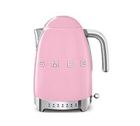 SMEG Calentador de Agua electrico, hervidor KLF04PKEU, 2400 W, 1.7 litros, De plástico, Acero Inoxidable, Rosa Pastel