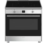 Smeg CG90CIXT Cocina Instalación libre | Clase energética A | 5 quemadores gas, horno multifunción, acero inoxidable