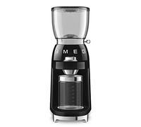 Smeg CGF01BLUK - Molinillo de café, construcción de aluminio, estilo retro de los años 50, 8 ajustes de programa y 3 grados de molienda, color negro