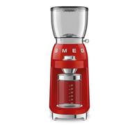 Smeg CGF01RDEU Molinillo de café, 150 W, 1 Liter, Acero Inoxidable, Rojo