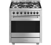 SMEG B71GMX2 Cocina De Gas 70x60cm 5 Fuegos Horno Multifunción Vapor Clean Inox
