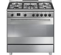 Smeg Concert BG91PX2 cocina Cocina independiente A+ Eléctrico Encimera de gas Acero inoxidable