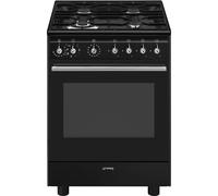 SMEG Cocina CX61GMBL 60CM Horno Eléctrico Quemador Encimera A Gas 4 Fuegos Clase