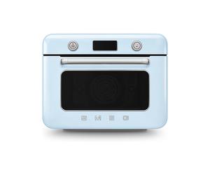 Smeg COF01PBEU Mini Horno de Vapor Combinado de Sobremesa 1800W Azul Pastel - Multifunción Grill Air Fry - 33 recetas