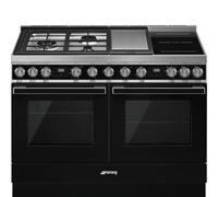Cocina Combinada 120 cm Smeg Portofino Horno Eléctrico / Placa CPF120IGMPBL Negro