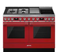 Smeg CPF120IGMPR - Cocina con Placa Mixto Estética Portofino 120 x 90 x 60 Cm Clase A+ Rojo