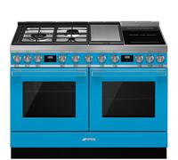 Cocina Combinada 120 cm Smeg Portofino Horno Eléctrico / Placa CPF120IGMPT Turquesa