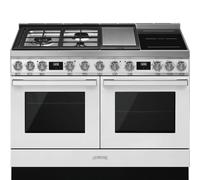 Smeg CPF120IGMWH - Cocina con Placa Mixto Estética Portofino 120 x 90 x 60 Cm Clase A+ Blanco