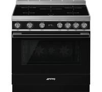 Smeg CPF9IPBL - Cocina con Placa de Inducción y Horno Pirolítico Clase A+ Negra
